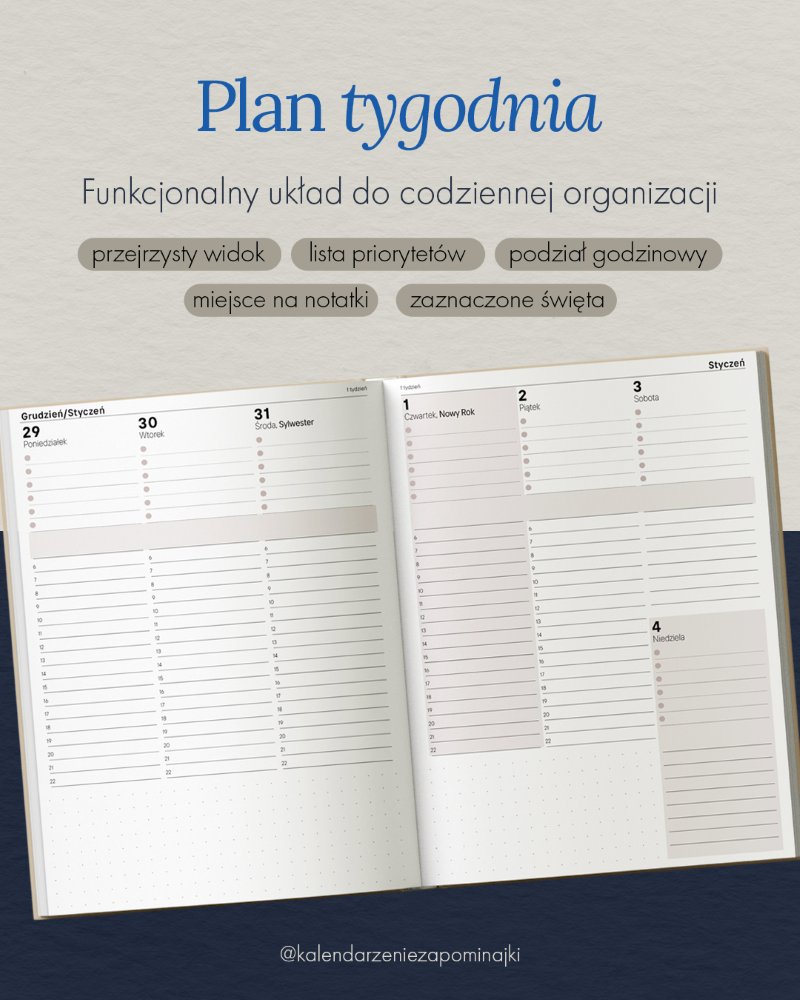 Kalendarz 2026 Objęcia Fioletu