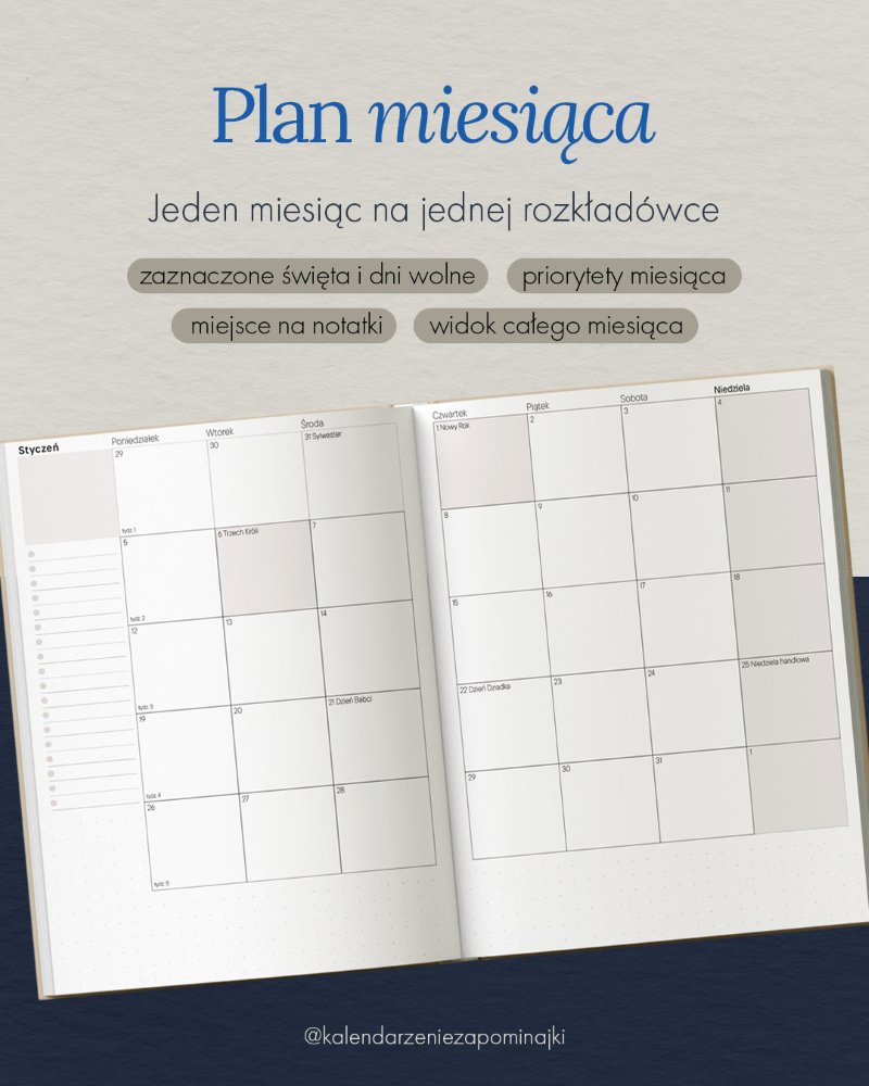 Kalendarz 2026 Objęcia Fioletu