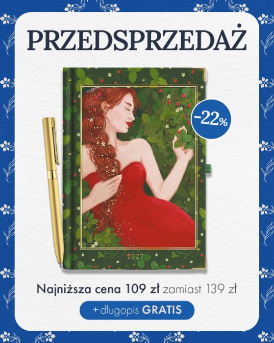 Kalendarz 2027 Dziewczyna z Poziomkami
